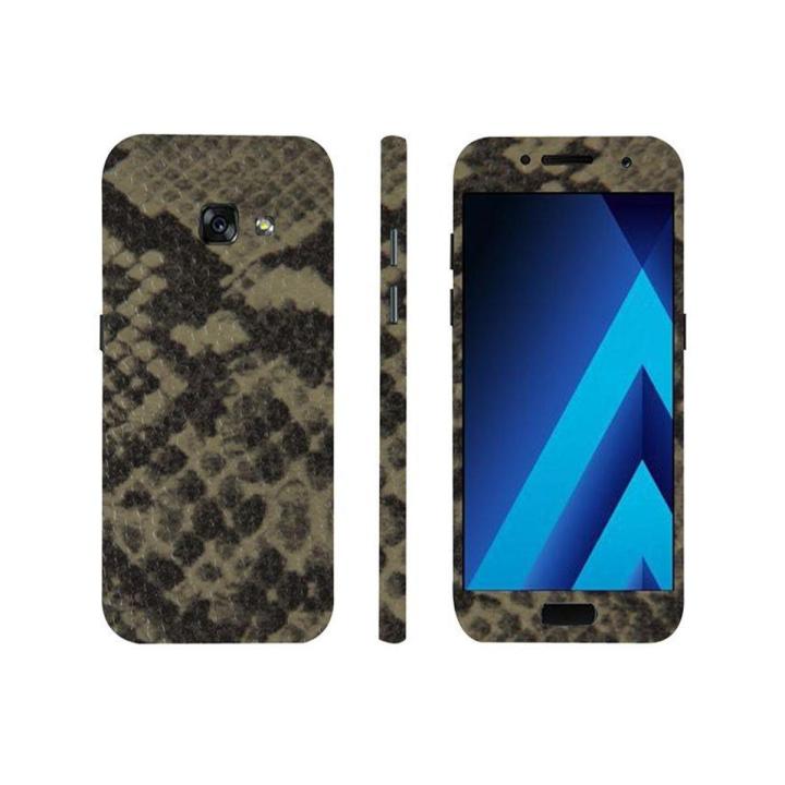 Samsung Galaxy A3 2017 Grey Brown Snake Leather Texture Mobile Skin