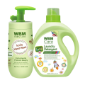 WBM Baby Care Set | Baby Hand Wash (200ml) & Baby Laundry Detergent 1 ltr. 