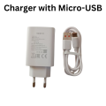 Original Oppo Fast Charger + Data Cable  - Micro Usb and Type-C (Select Variation) - Quick Charge 4.0 - Super Fast Charging - Wall Charger - Oppo Charger. 