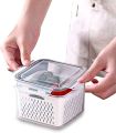 AKAY PLASTIK | Original storage box with strainer, high quality storage box with strainer available in 1.6 and 3.5 liters, made from food grade and BPA free plastic, made in Turkey.. 