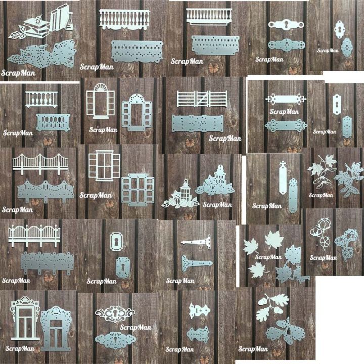 24pc Geometric Shape Metal Cutting Dies Scrapbooking Paper Craft