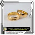 2 Customized Engraved Name Rings, Fashion Jewellery. 
