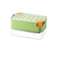 One step block mold large capacity silicone grid household storage, making, pressing with lid, refrigerator for freezing ice blocks. 