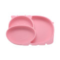 【Happier】 Baby Silicone Dinner Plate Children's Tableware Infant Bowl Eating Training Fork and Spoon Set. 