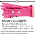 Kitchen Bathroom Dishes Floors All Purpose Cleaning Gloves Pink 1 Pair Pack. 