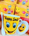 3 in 1 Tea/ Coffee Mug Gift Box, Happy Smile with Cute Face Printed on Coffee Cup, Set of Cup Spoon and Lid with Box Packing Gift for Girls/ Boys/ Someone Special. 