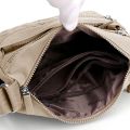 Women's Shoulder Crossbody Bag Waterproof Solid Color Black Pink Casual Handbag Messenger Bag. 