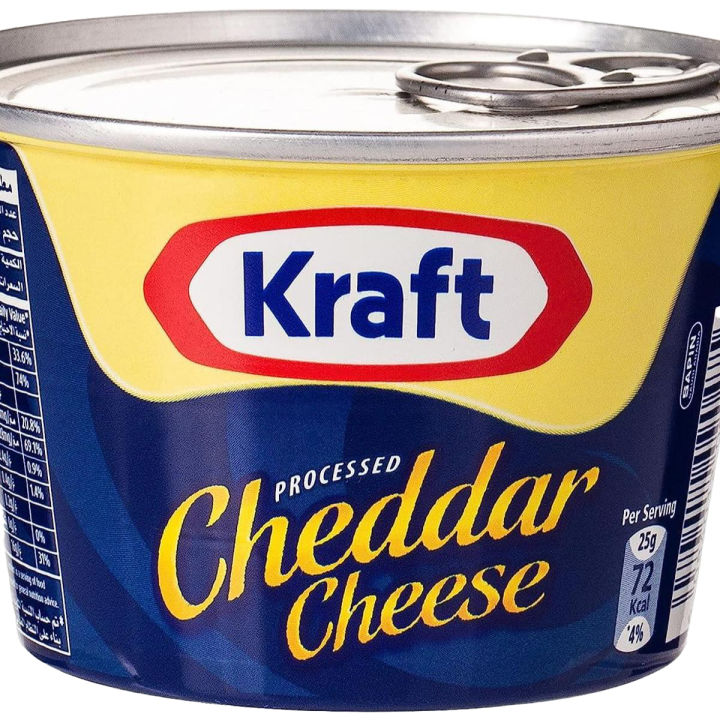 Kraft Processed Cheddar Tin 190gm-cheese for pizza-(Imported, Easy to open)