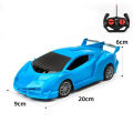 Remote Control Lamborghini Model Car Toy with Lights for Adults and Kids As Birthday Gift - 1:20 Scale - Car Size 7 Inches - Blue. 