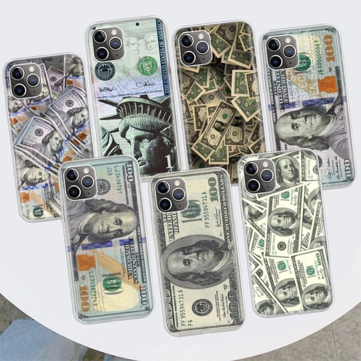 Banknote Dollar Cash Money Phone Case For Apple iPhone 11 12 13 15 Ultra 14 Pro 7 XR X XS Max 6S 8 Plus + Mini SE Print Soft