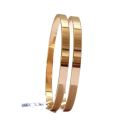 Pair of Bangles Jewelry Kara Plain Golden Color Stainless Steel High Quality for Girls and Women. 