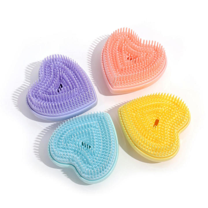 Scalp Comb Hair Brush Children's Hair Comb Paris Heart Brush Heart Comb Heart Brush Hair Comb Portable Comb