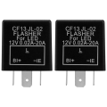 2PC 12V 3Pin Car Flasher Relay CF13 JL-02 Fix LED Light Indicator. 