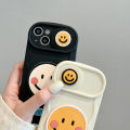 [autismaut] Three-Dimensional Couple Smiley Face Sliding Window iPhone15Pro Phone Case Suitable for Apple 14/13 Cartoon 12 Protective Sleeve 11. 