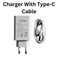 Original Tecno Fast Charger + Data Cable -Fast Charging Supported - Wall Charger - Supported to All Tecno Phones. 