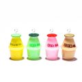 Yamily 10Pcs/Resin Korean Milk Bottle Charm Dollhouse Colorful Bottle DIY Making Pendant Jewelry For Keychain Earrings Necklace. 