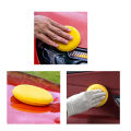 5pcs Foam Applicator Pads, Super Soft Car Cleaning Yellow Round Car Foam Sponge Foam Applicator Pad Washing Foam Sponge Cleaning Tool for Car Microfiber Sponge. 