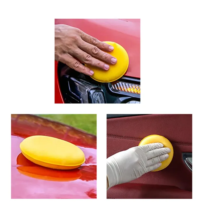 5pcs%20Foam%20Applicator%20Pads,%20Super%20Soft%20Car%20Cleaning%20Yellow%20Round%20Car%20Foam%20Sponge%20Foam%20Applicator%20Pad%20Washing%20Foam%20Sponge%20Cleaning%20Tool%20for%20Car%20Microfiber%20Sponge%20-%20Image%204
