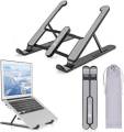 High Quality Laptop Stand Foldable Portable Notebook Support Laptop Base Holder Adjustable Riser Bracket For Laptop & Tablet Accessories 6 Level Adjustment - 1 Pc. 