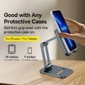 Baseus Desktop Mobile/Tablet Stand, Biaxial Foldable Metal Phone Holder Stand. 