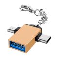 Mobile OTG Type C OTG Dual mode OTG 2in1 OTG Type C and Micro USB OTG 2 In 1 Type C Micro USB 3.0 OTG Adapter Converter for Samsung Xiaomi Infinix Oppo RealMe OnePlus Techno Huawei Vivo Nokia Sony Android Phone Tablet U Disk Card Reader USBC with Key Chai. 