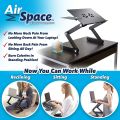 Air Space Laptop Table Stand Official As Seen On TV Air Space Laptop Desk by BulbHead, Adjustable Laptop Stand & Computer Desk Has Built-In Cooling Fan and Stores Flat. 