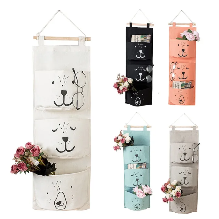 3%20Pockets%20Cute%20Wall%20Mounted%20Storage%20Bag%20Closet%20Organizer%20Clothes%20Hanging%20Storage%20Bag%20Children%20Room%20Pouch%20Home%20Decor%20-%20Image%202