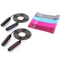 Resistance Bands Set with Jump Rope for Home Gym Yoga Training. 