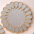 Full mirror frame for wall, 3 piece Latest Wall Mirror, Suitable for every wall color, Golder Mirrors , Office decoration, Home decoration, Executive look mirror, Long lasting and strong material used,  low price decoration,wall hanging. 