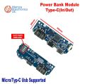 QC4.0 QC3.0 Fast Charging Power Bank Module with LED Display, 3 USB Outputs, 3 Inputs, C-Type Support, 18650 Battery, Temperature & Circuit Protection, 22.5W-65W Output. 