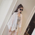 Yfashion Women Summer Loose assels Shawl Lace Splicing ffon Blouse. 