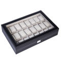 MyleCart Leather watch storage box with 24 slots, new men's watch storage box, watch display box, black jewelry gift box best gift. 
