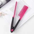 V Type Hair Comb Clip Washable Folding Hair Straightener Comb Portable Diy Hair Styling Hairdressing Styling Accessories. 