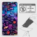 Samsung Galaxy Note 10 Lite Back Skin - Design 1 - Neon Galaxy Skin Wrap Back Sticker. 