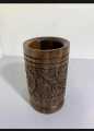 Carving Wooden Pen Jar, Flower Carved Pen Jar, Creative Pen Jar, Brush Holder Pen Holder.. 