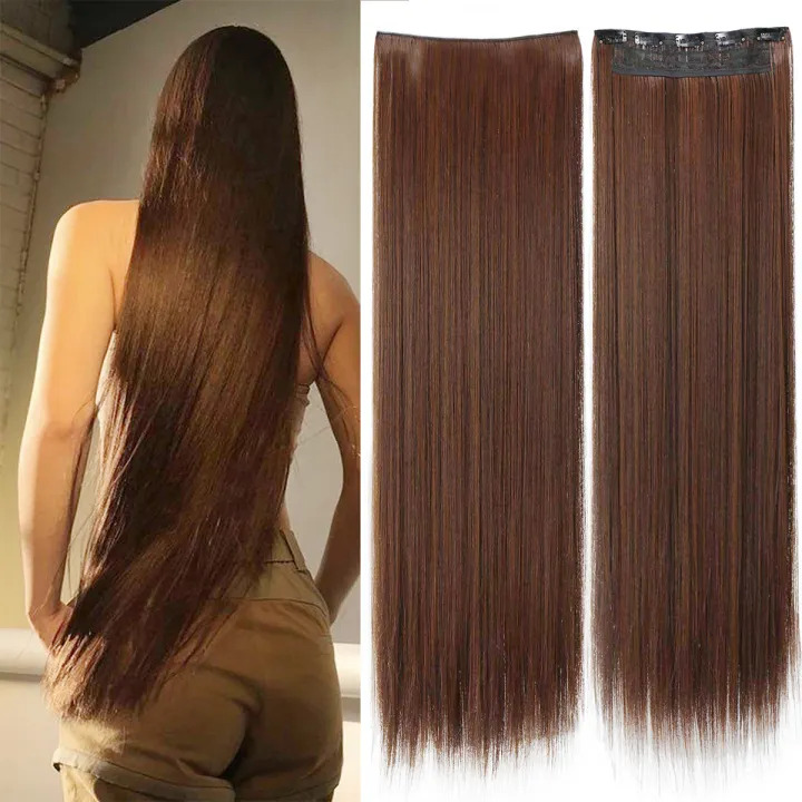 New%205%20clips%20Long%20straight%20hair%20extension%20for%20girls%20and%20women's%20-%20Image%203