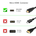 Micro HDMI to HDMI Cable 1.5 Meter Micro HDMI cable. 