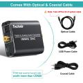 Techole (Original U.K Model: HS202)  Digital to Analog Audio Converter, 192kHz Aluminum Optical to RCA with Optical & Coaxial Cable. 