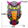 Metal Owl Sculpture Vibrant Handcrafted Hanging Ornament for Colorful Wall Decor. 
