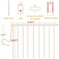 Window Curtain String Light 9.8 X 9.8Ft USB Fairy Lights Curtains with Remote Control 8 Modes Fairy Lights String for Kids Bedroom Party (Warm White) s. 