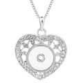 【happy one】Simple Snap Pendant Necklace Rose Flower Necklace Fit Snap Jewelry Choker Women. 