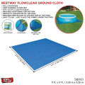 Bestway Pool Flowclear 11' Ground Cloth, Woven Pool Mattress Plastic Cloth For Swimming Pools 3.35m Square Plastic Cushion For 3.05M, Pool Protective Mat Under The Bestway 58001 Swimming Pool, Swimming Mat Pool Floor Cover. 