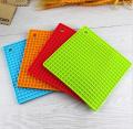 2 pcs Heat Pad Square Shape Silicon Pad Hot Heat Resistant Pot Holder. 