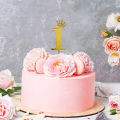 Numbers 0-9 Paper Cardboard With Crown Cake Topper Gold & Silver 8" Inch Cardboard Cupcake Toppers For Birthday Party, Weddings Anniversary, 1st First Birthday, Kids Birth Day, Age Year Cake Topper Party Supplies. 