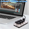 6 Key 1 Knob Copy Paste Button Wired RGB Mechanical Keyboard for Gamers/Designers/Video Editor. 