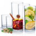 Fast Forward Unbreakable Plastic Tumblers (Set of 6) - BPA-Free Acrylic Glasses for Home & Outdoors - Stackable, Reusable, Lead-Free, and Dishwasher Safe - Clear Plastic Drinking Glasses (355ml & 474ml). 