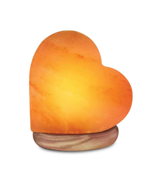 Himalayan Glow Salt Lamp, Himalayan Pink Salt Night Light Lamp Heart Shape - 3-5 Lbs