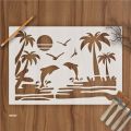 Dolphin Airbrush art Stencil Wall Painting Scrapbook Coloring Embossing Album Decorative Template. ID 325. 