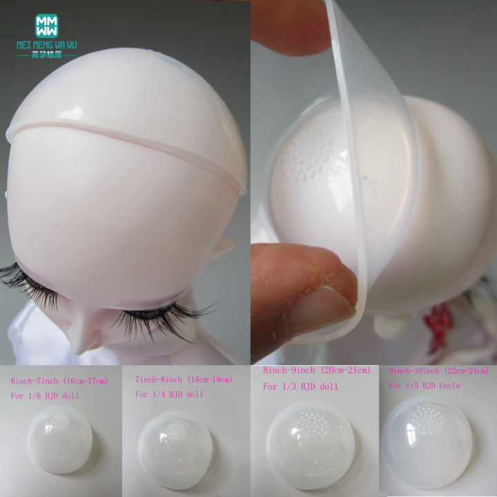 Clear Silicone Wig Protection Cover for 1/6 1/4 1/3 BJD DD SD MSD YOSD Doll accessories Moonlight