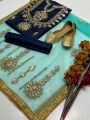 Party Kataan Silk Most beautiful collection  Kataan gota kinari work shirt along beautiful same design kinari  work duppata same kataan plain trouser. 